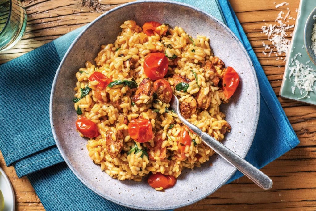 Rizoto s klobáskou chorizo