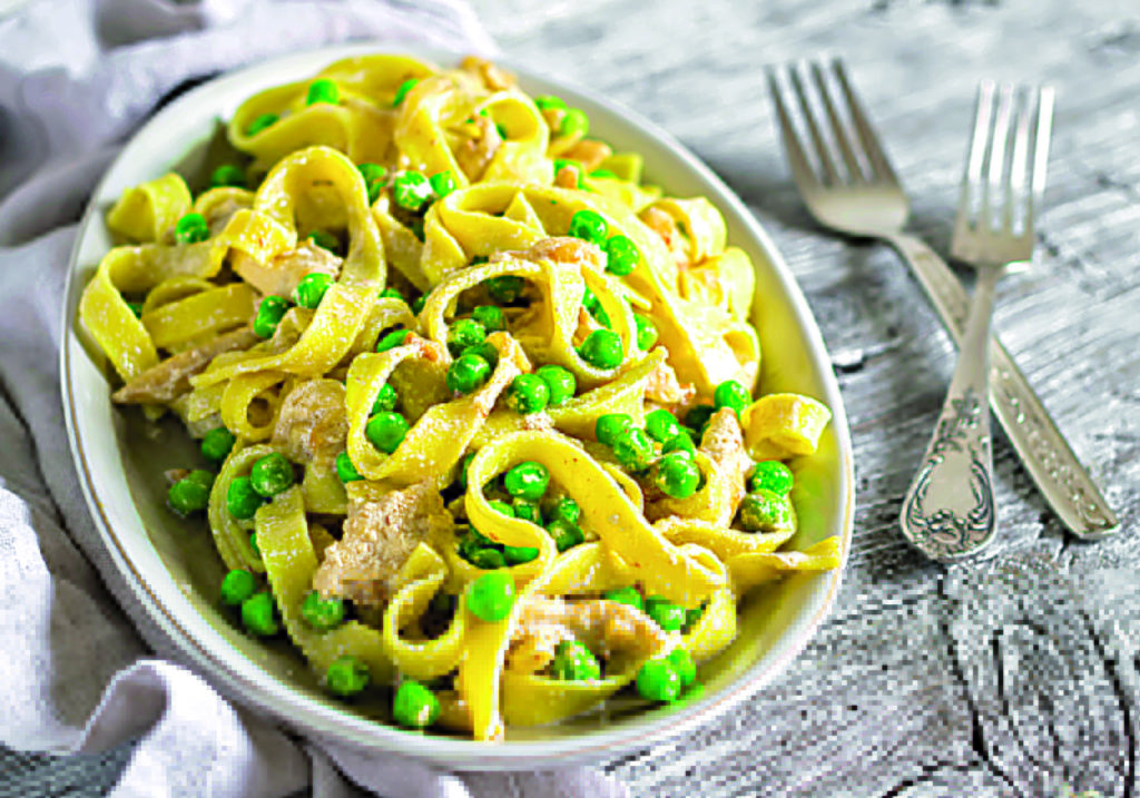 Tagliatelle s hráškem