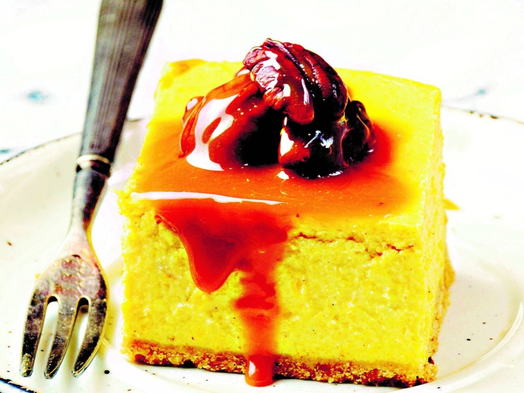 Dýňový cheesecake s pekanovými ořechy