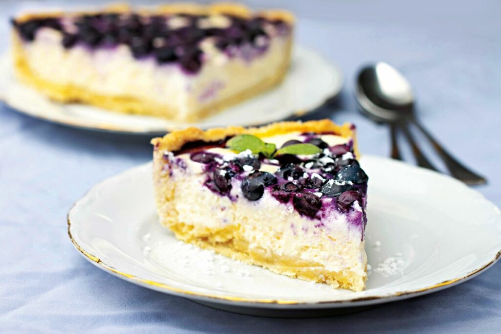 Borůvkový cheesecake s mascarpone