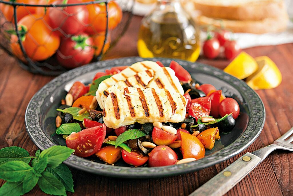 Grilovaný sýr halloumi s ratatouille