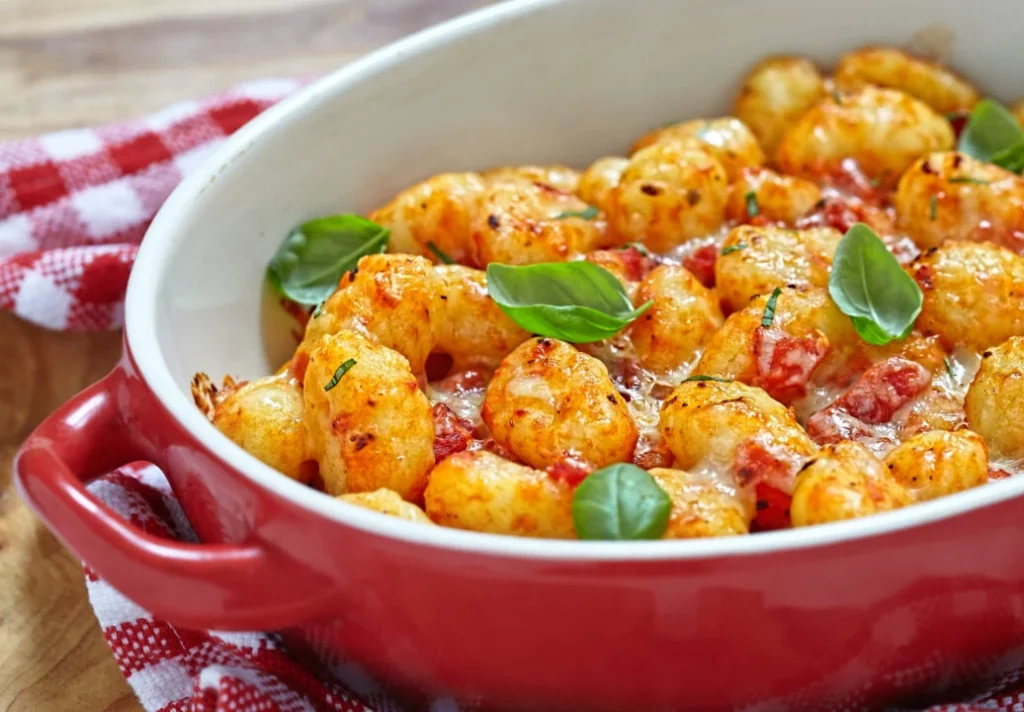 Zapečené noky s rajčaty a mozzarellou