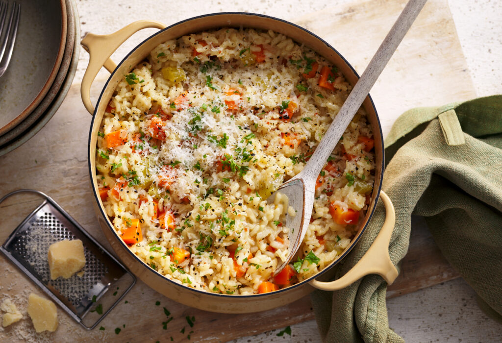 Zeleninové rizoto s parmezánem