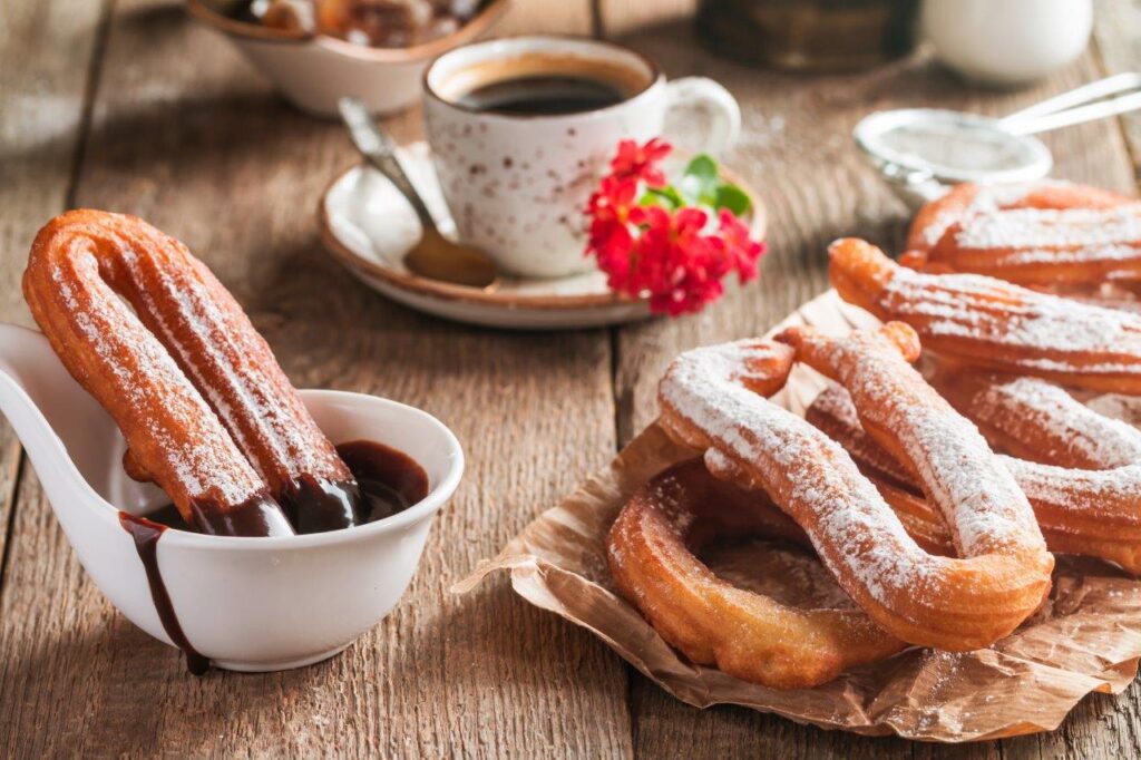 Španělské churros s čokoládou