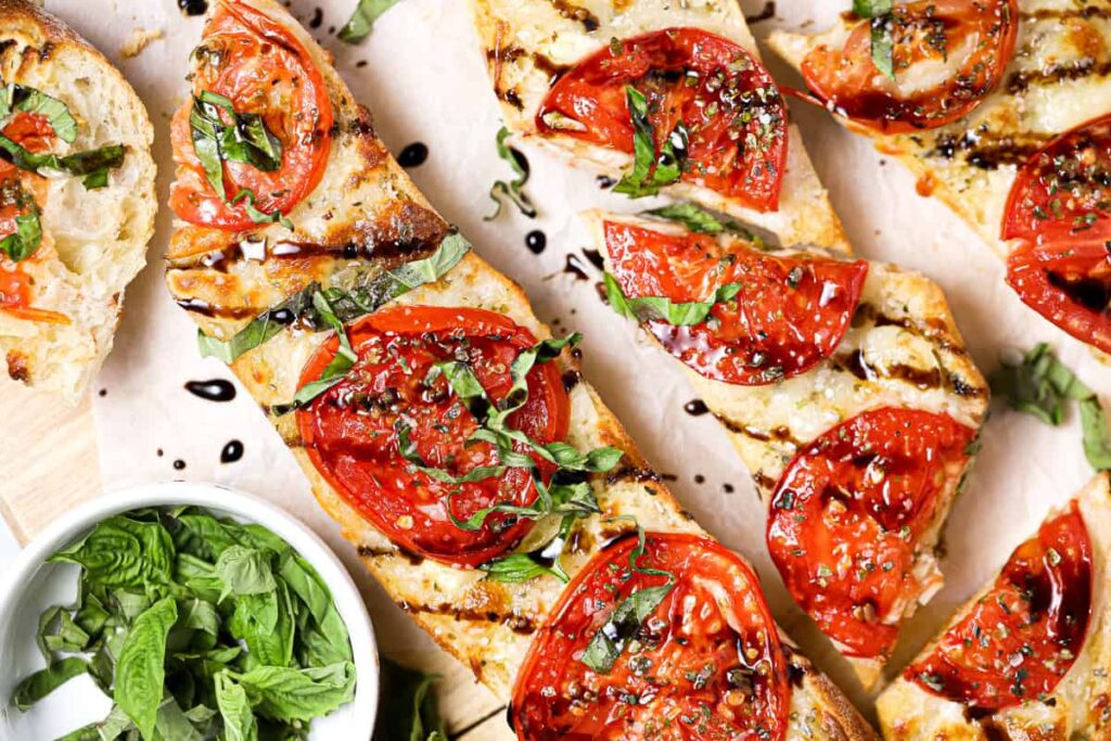 Zapečená bageta à la caprese