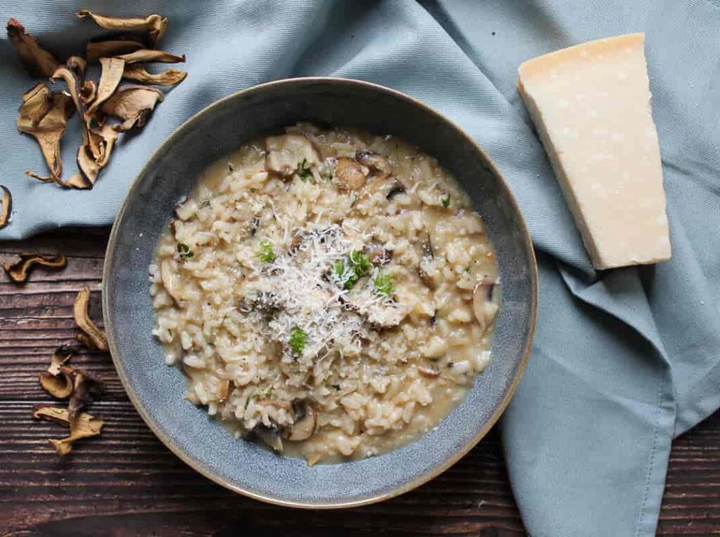Klasické italské risotto s houbami