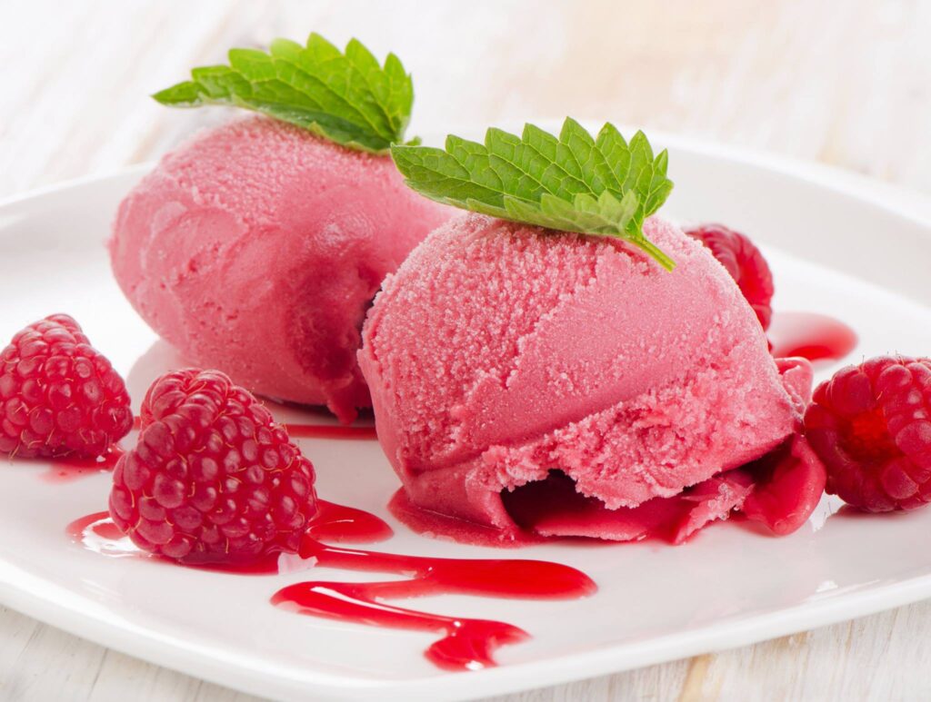 Malinový sorbet